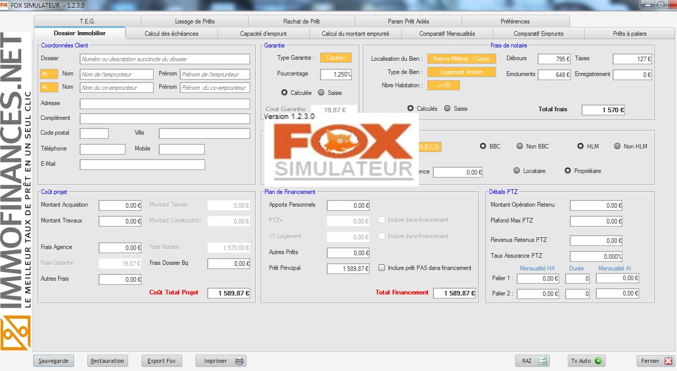 fox credit pro logiciel simulation de crdit