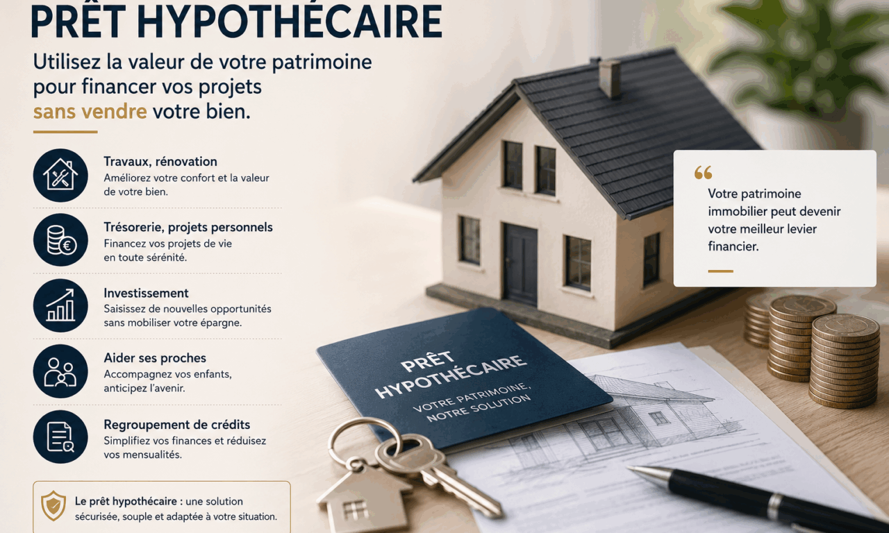 prêt hypothécaire patrimoine immobilier pour financer projet